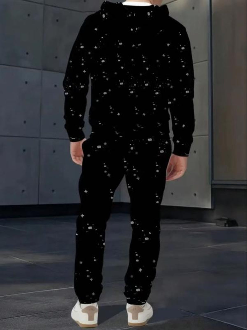 Men Women Santa Claus Print Set, 3D Casual Hoodie & Long Pants, Long Sleeve Fit Sportswear, Fall Winter Fashion Clothes, Christmas Apparel Men & Women Santa Claus Printed Set, 3Dcasual Hoodie and Pants, Long Sleeve Fittedsportswear, Fall Winter Fashion