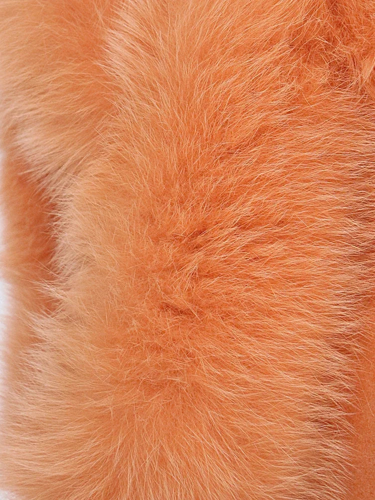 High Class OFTBUY Real Fur Coat Winter Jacket Women