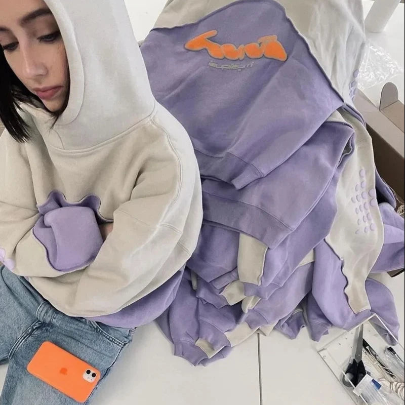 NoirVibe Letter Hoodie  Men x Women