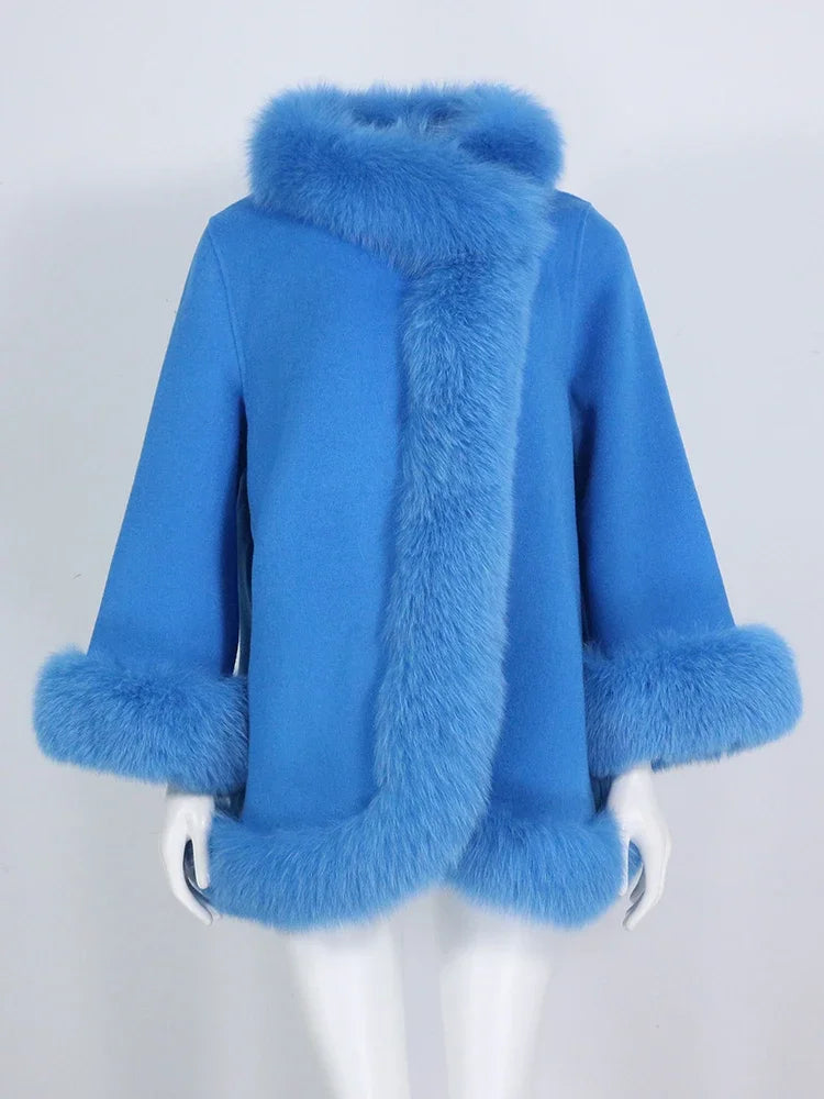 High Class OFTBUY Real Fur Coat Winter Jacket Women
