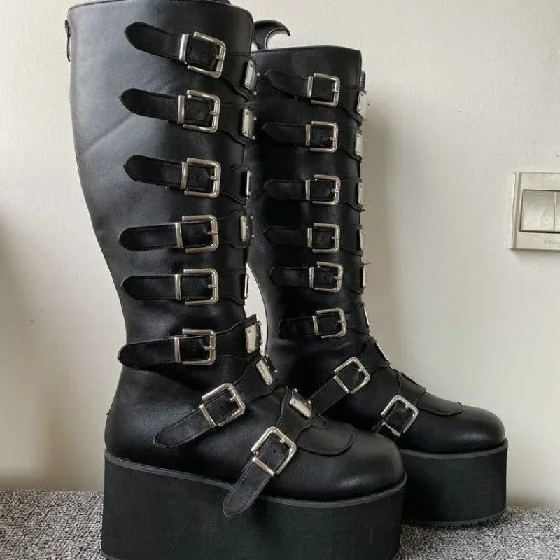 Women Boots Goths Girls