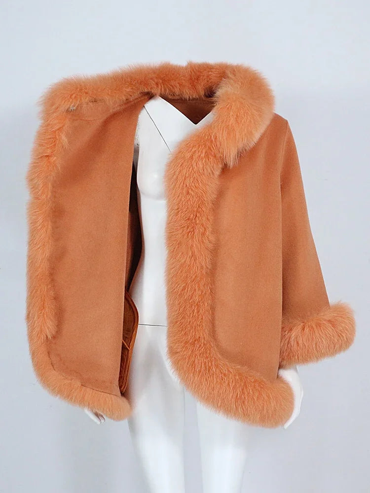 High Class OFTBUY Real Fur Coat Winter Jacket Women