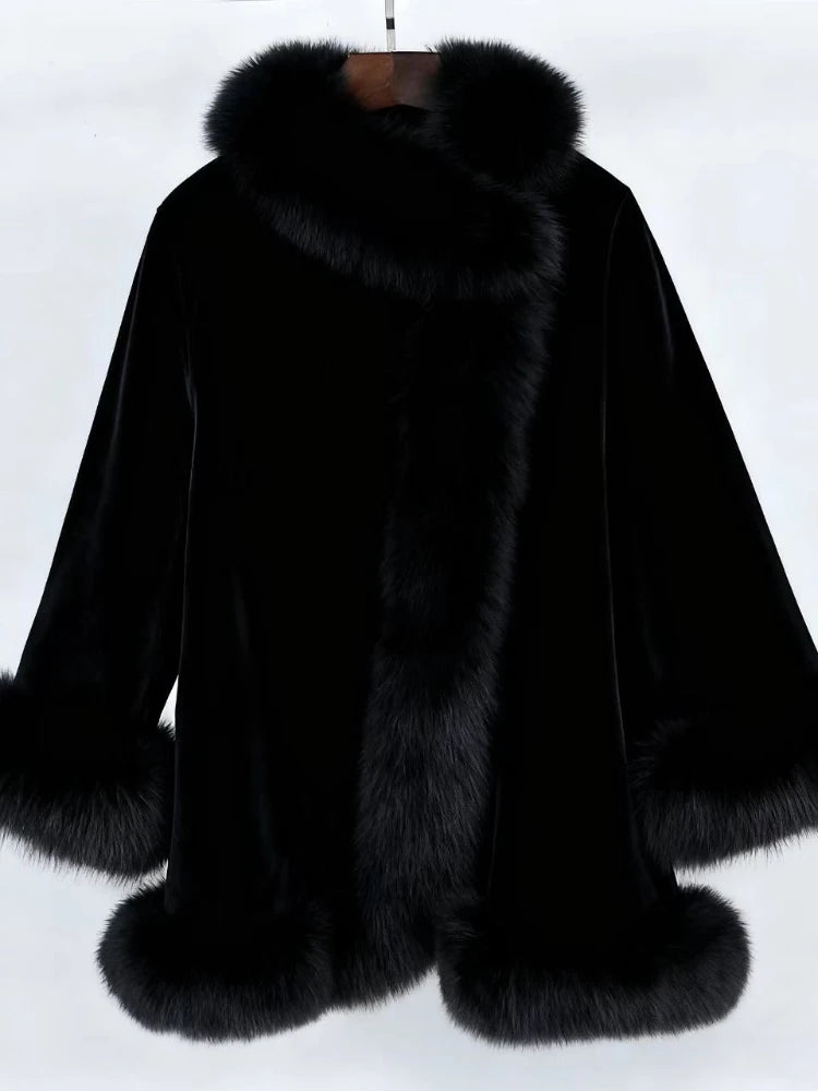 High Class OFTBUY Real Fur Coat Winter Jacket Women