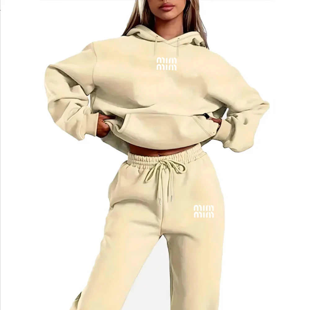 Women's Slim Fit Pullover Hoodie - Cozy Knit Sweatshirt for Autumn & Winter