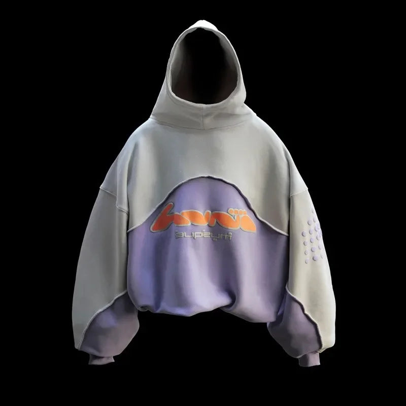 NoirVibe Letter Hoodie  Men x Women