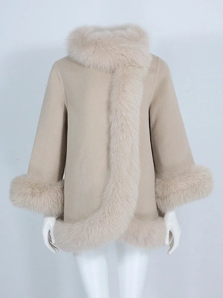 High Class OFTBUY Real Fur Coat Winter Jacket Women