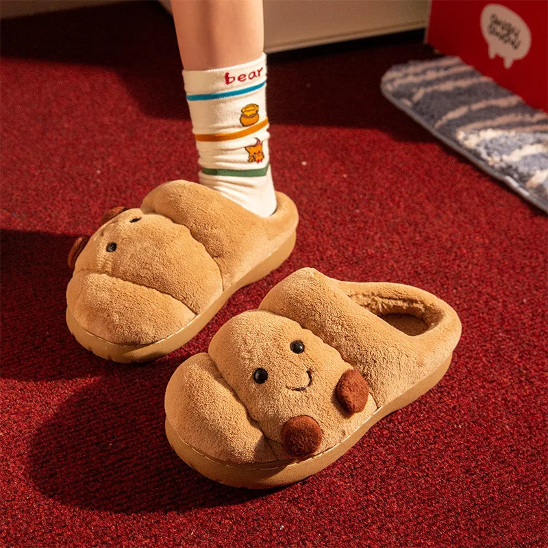 Cute Cartoon  For Women Men Winter House Shoes