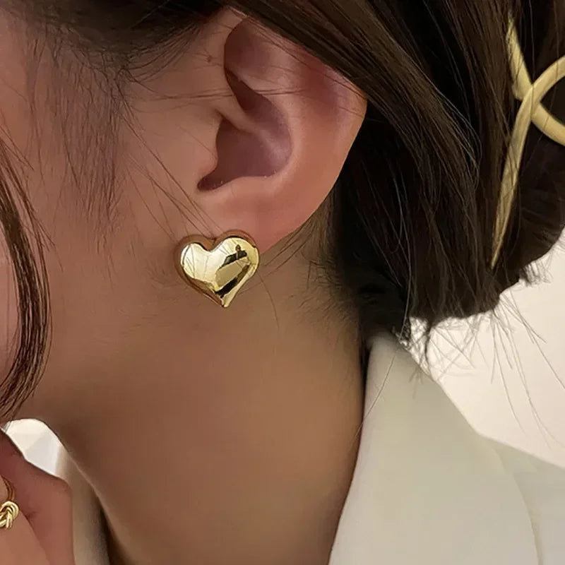 Golden Heart Studs