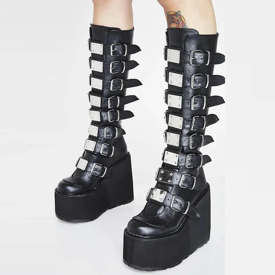 Women Boots Goths Girls