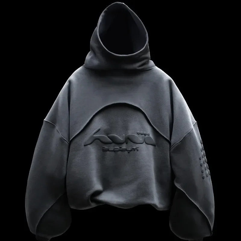 NoirVibe Letter Hoodie  Men x Women