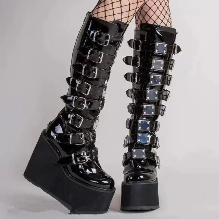 Women Boots Goths Girls