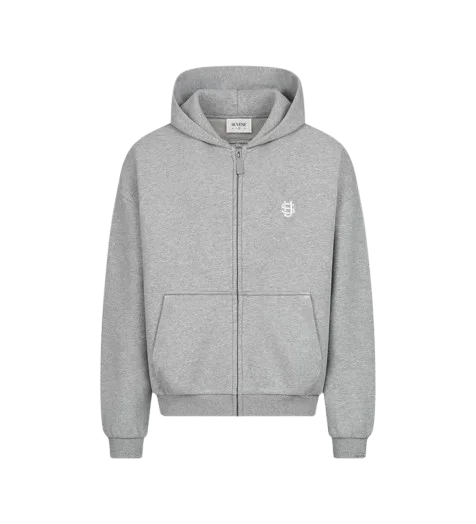 Unisex Loose Fit Zip-Up Hoodie & Pants Set - Streetwear Tracksuit for Men & Women