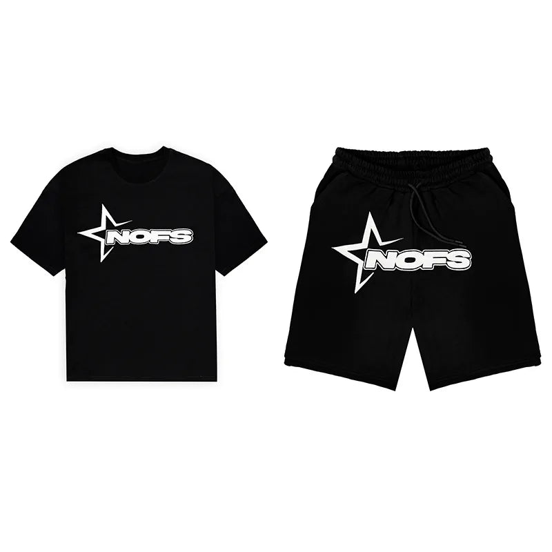 Men's Lightweight Sports Set - Short Sleeve T-Shirt & Drawstring Pants Summer Outfit