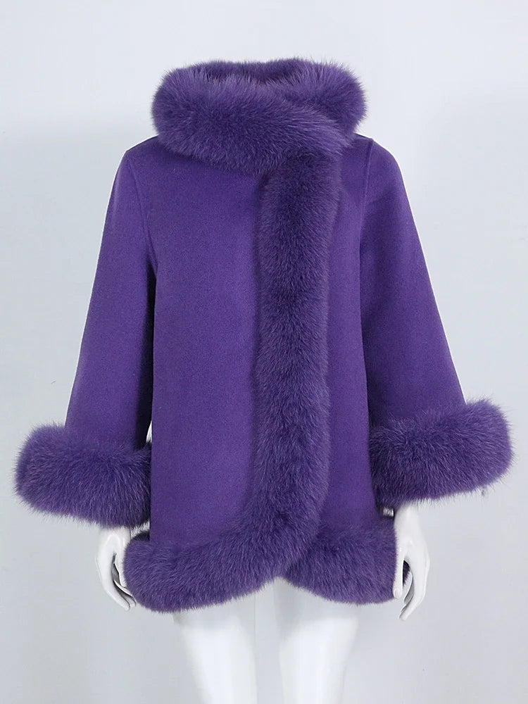 High Class OFTBUY Real Fur Coat Winter Jacket Women