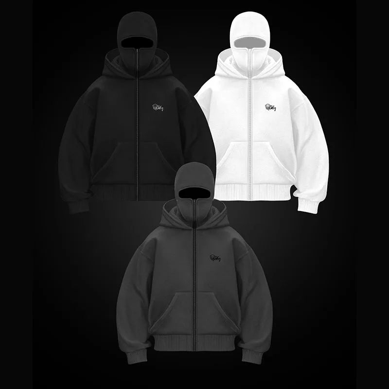 Men's Balaclava Zip Hoodie Winter