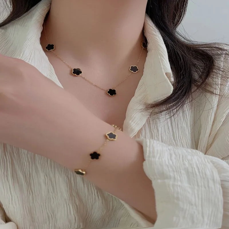 Lucky Five Petal Flower Jewelry