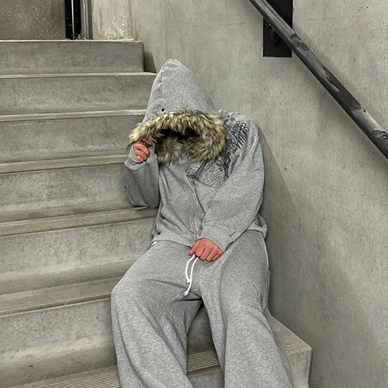 Men's High Street Hoodie - ZSIIBO Style Pullover Sweatshirt for Autumn & Winter