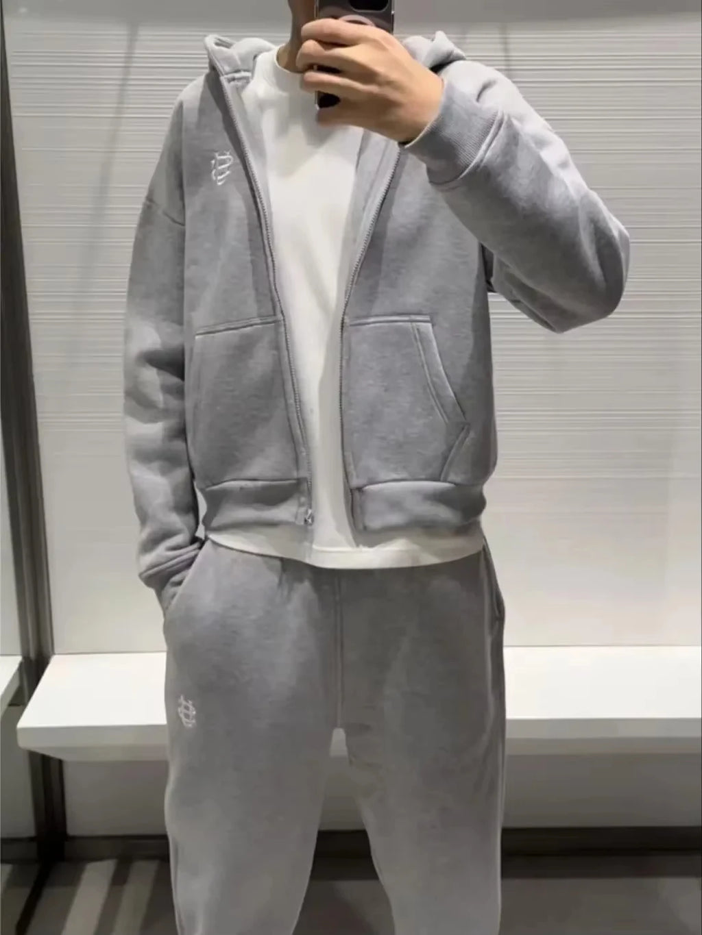 Men's Zip-Up Casual Jacket - BiggOrange Cotton Blend Sweatshirt for All Seasons