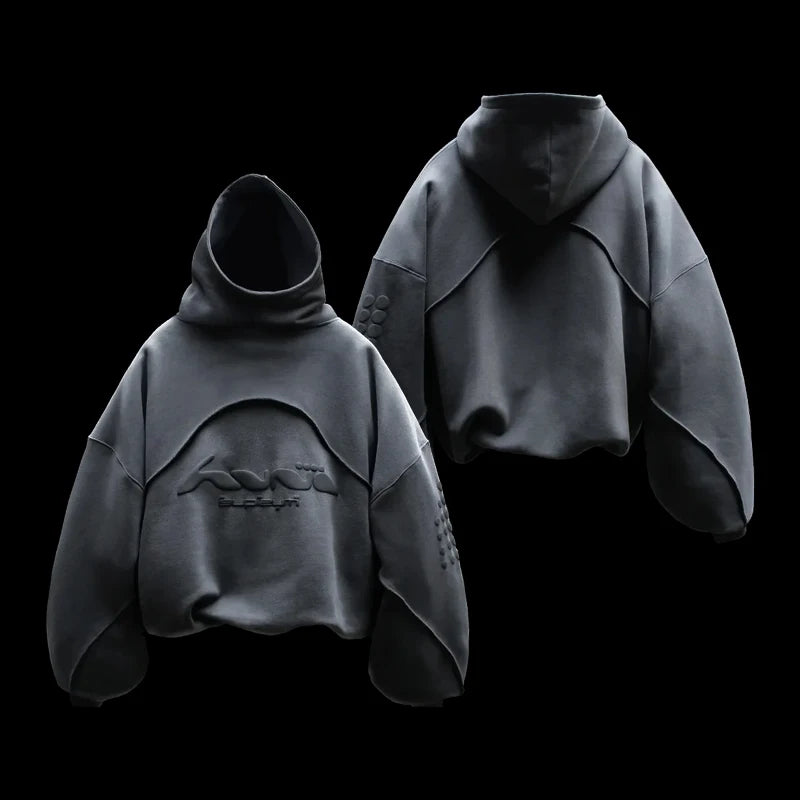 NoirVibe Letter Hoodie  Men x Women