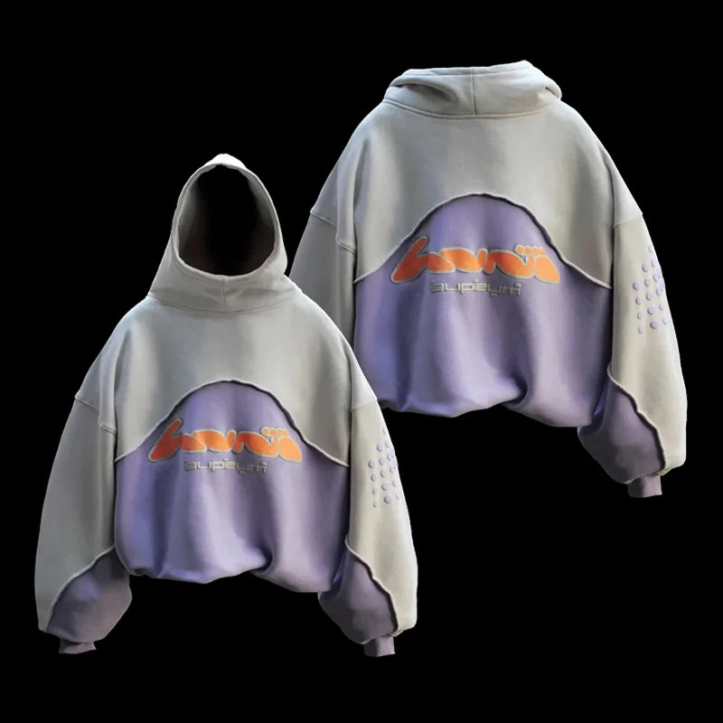 NoirVibe Letter Hoodie  Men x Women