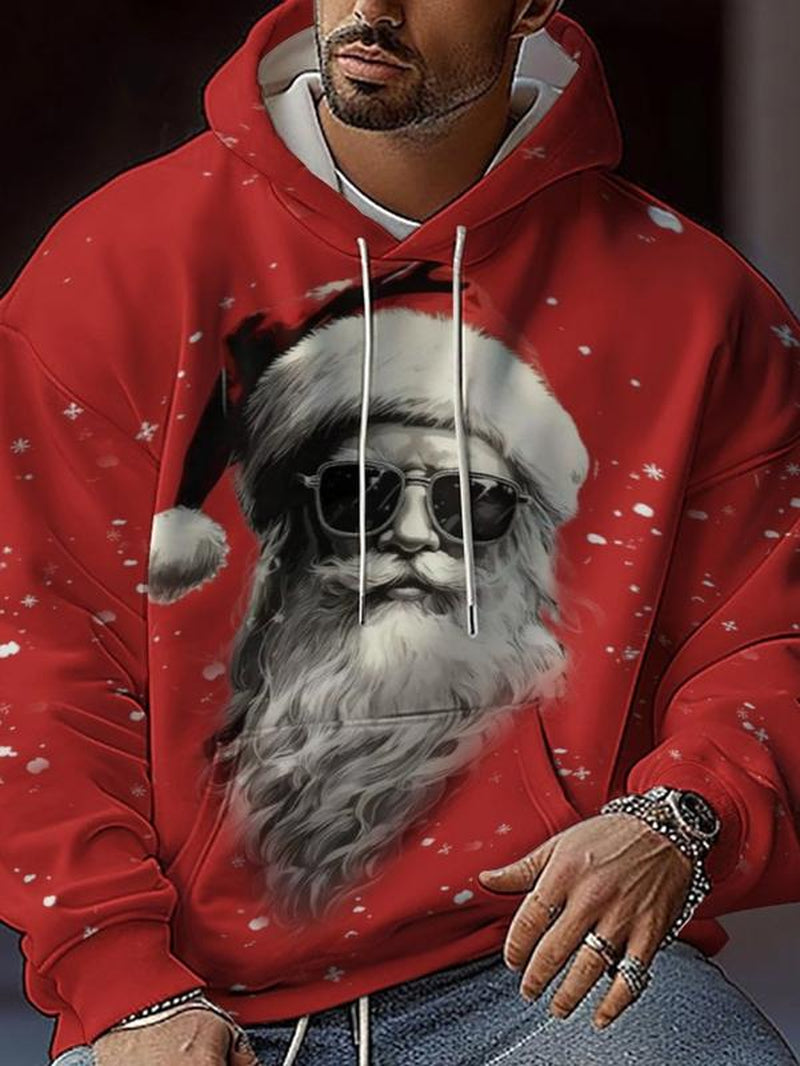 Men Women Santa Claus Print Set, 3D Casual Hoodie & Long Pants, Long Sleeve Fit Sportswear, Fall Winter Fashion Clothes, Christmas Apparel Men & Women Santa Claus Printed Set, 3Dcasual Hoodie and Pants, Long Sleeve Fittedsportswear, Fall Winter Fashion